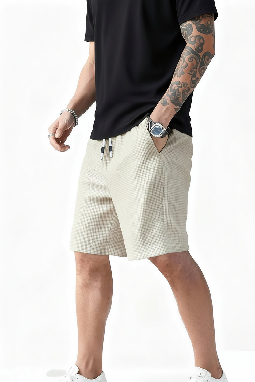 Herren Waffle Shorts – Atmungsaktive Sportshorts mit Tunnelzug