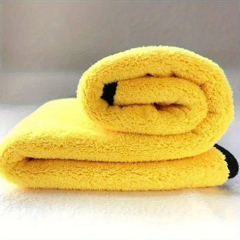Mikrofasertücher Auto 5er Set - Hochabsorbierend & Kratzfrei - Gelb/Schwarz 240g/m² - FUXLShop