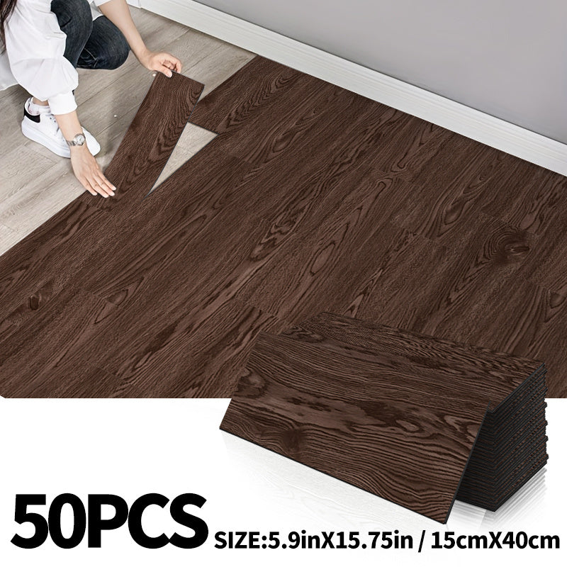 20/50 Stück Selbstklebende Bodenfliesen in Holzoptik – 15×40 cm IXPE, Retro-Design, strapazierfähig & pflegeleicht für Wohnzimmer, Küche, Büro