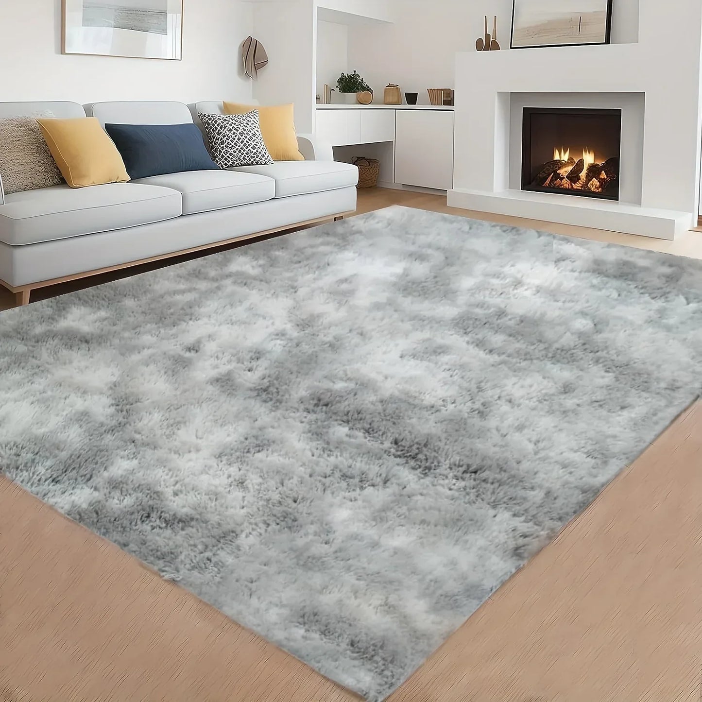 Plüsch Teppich Tie-Dye – Weiche rutschfeste Bettvorleger für Wohnzimmer & Schlafzimmer - FUXLShop