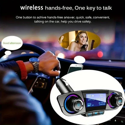 Auto FM Transmitter Bluetooth mit USB Ladegerät - Freisprecheinrichtung & MP3 Player für KFZ - FUXLShop