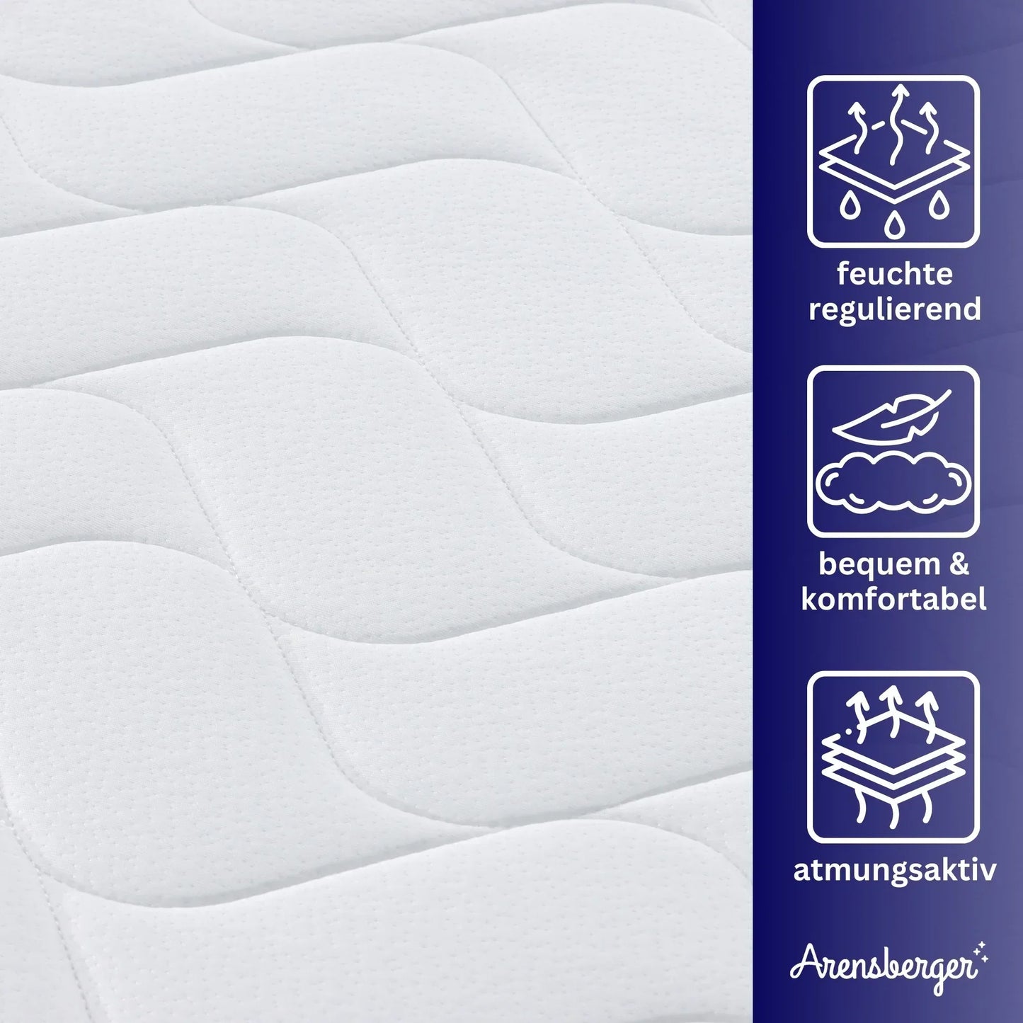 Federkernmatratze 19cm H2/H3 Mittelfest 7-Zonen Taschenfederkern mit Schaumauflage - FUXLShop