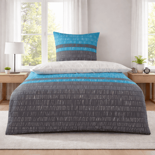 Bettwäsche-Set Renforcé – Streifen, 2-teilig, 135x200 oder 155x220 cm