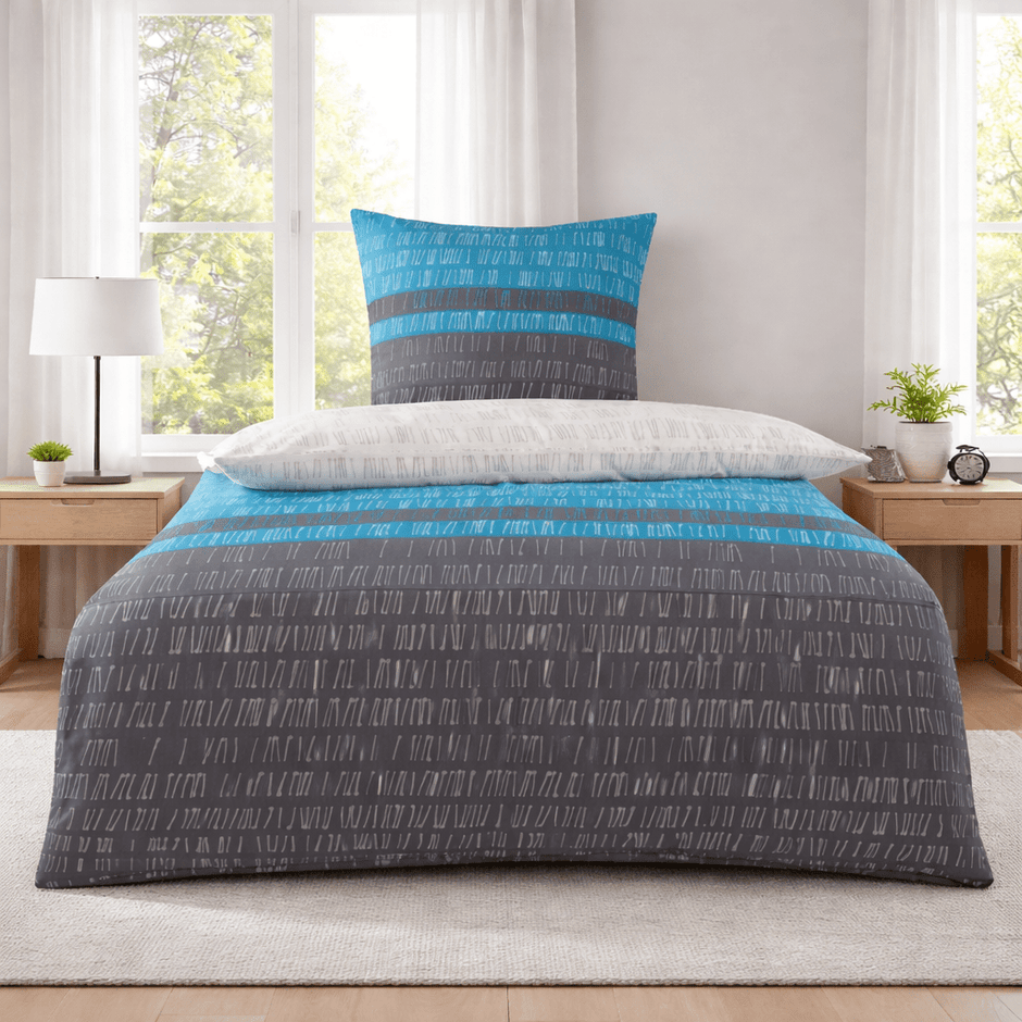 Bettwäsche-Set Renforcé – Streifen, 2-teilig, 135x200 oder 155x220 cm