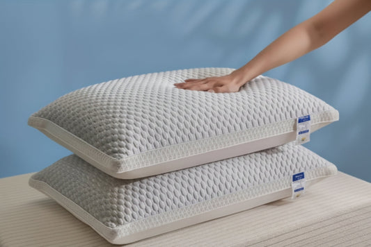 2er-Set atmungsaktive Nackenkissen mit Massageform und Reißverschluss für besseren Schlaf