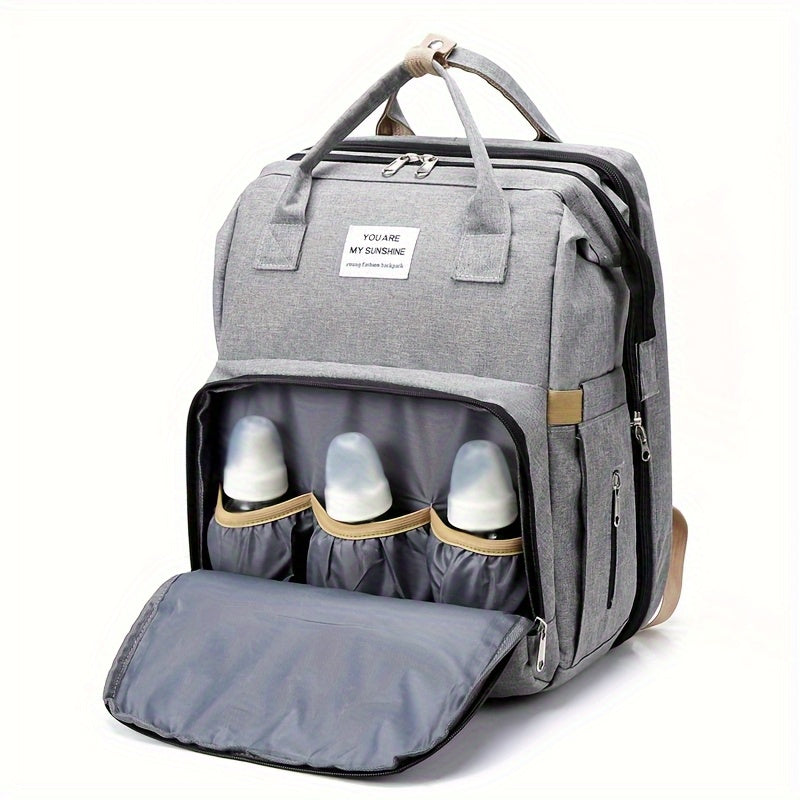 Damen Rucksack mit Stickerei | Multifunktionale Reisetasche mit Reißverschluss & vielen Fächern