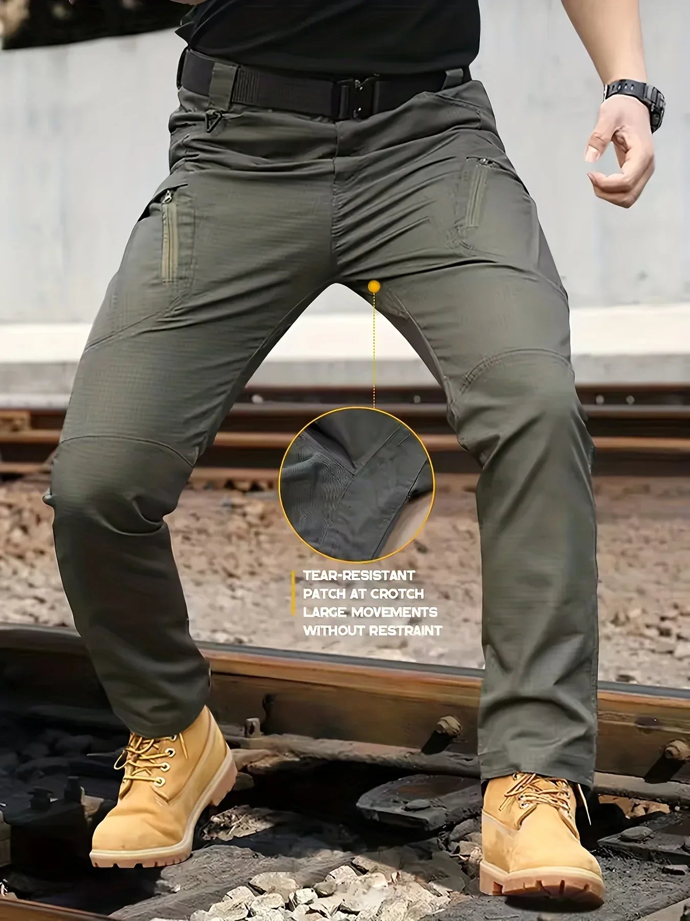 Herren Cargo Hose mit Multitaschen - Tactical Outdoor Arbeitshose - Ganzjahres Polyester - FUXLShop