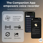 FoCase REC Smart Voice Recorder – KI-Transkription, GPT-4o, 64GB