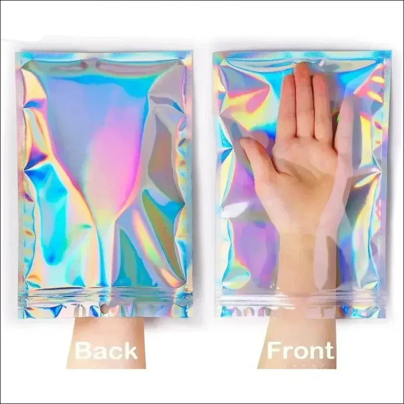 FUXL Holographische Laser-Versiegelte Beutel – Wiederverschließbar für Lebensmittel, Süßigkeiten & Schmuck (10-50 Stück) - FUXLShop