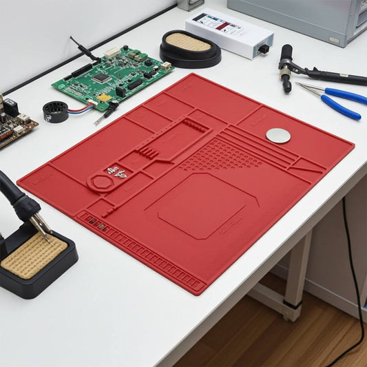 XMSJ Lötmatte Silikon - Hitzebeständig (500°C) Anti-statische Reparaturmatte für Elektronik – hochwertig verarbeitet für tägliche Anwendung