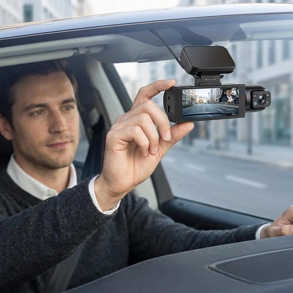 Dashcam 1080P Dual Camera WiFi – IR Night Vision, Loop Recording & Wide Angle | Front & Interior