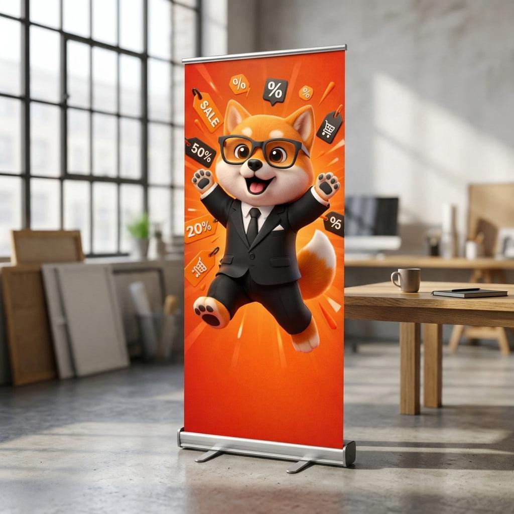 Pop-up Banner Stand | Starry Sky Gold & Black | FUXLShop
