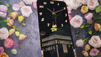 Kaaba-Wanduhr aus Holz mit geräuschlosem Uhrwerk – islamisches Design