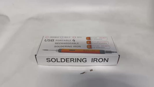 USB-Lötkolben Mini-Lötkolben-Set, tragbar, für den Haushalt, Typ-C-Schnittstelle, 800 mAh Akku, einstellbare Temperatur