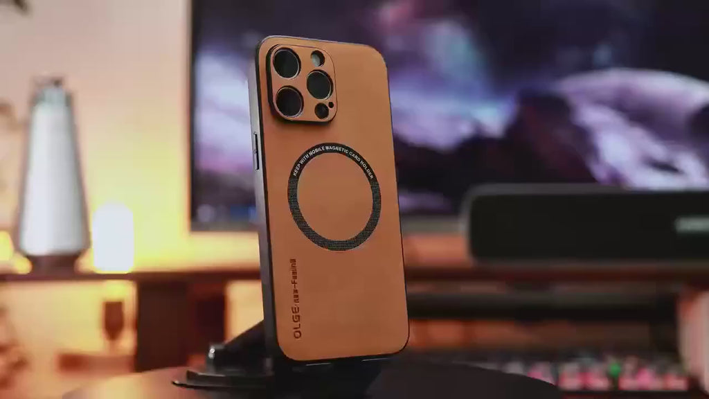 Luxury Leather Phone Case – Retro Business, MagSafe, for iPhone 11–17 Pro Max & Air