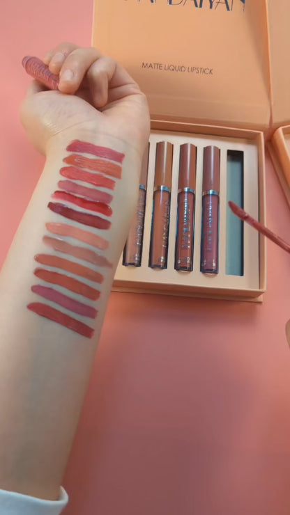 HANDAIYAN 6er Set Flüssig-Lippenstift – Langanhaltender Matt Lipgloss, Nicht Abfärbend – Geschenkbox