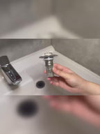 Crépine d'évier en acier inoxydable - bouchon avec récupérateur de cheveux (2,2-3,3 cm)