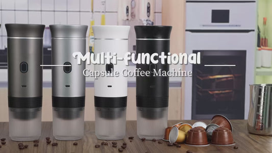 Tragbare drahtlose Espressomaschine für Auto, Zuhause & Camping – 3-in-1 Kaffeemaschine