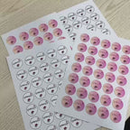 Lot d'autocollants PVC personnalisables (140/210/350 pièces) – 3,5 cm. Autocollants de haute qualité pour fêtes, cadeaux et entreprises.