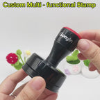 Personalized Self-Inking Stamp - Custom Logo Business Stamp with Your Own Design for Packaging, Beekeeping & Small Businesses