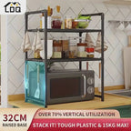 Étagère pour micro-ondes télescopique et réglable - gain de place grâce à ses 2 étagères